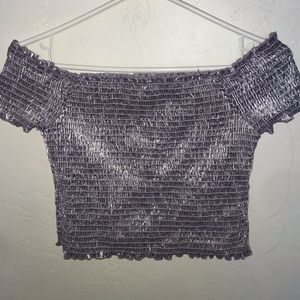 velvet off the shoulder top